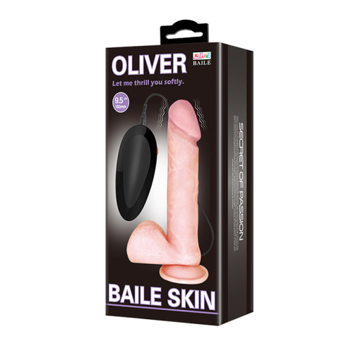 LyBaile - Oliver 9.5 Vibrating Dildo - Реалістичний вібратор, 19.5х4.4 см