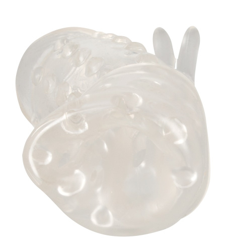 Orion T&B Vibrating Xtension With Clit-Rabbit - удлиняющая насадка с клиторальным стимулятором, +4 см