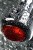 Metal By Toyfa серебристая металлическая анальная пробка-пуля с кристаллом цвета рубин, 9,5х3,5 см (красный) - sex-shop.ua