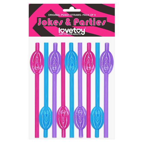Original Pussy Straws - Трубочки для коктелей, 9 шт (разноцветные)