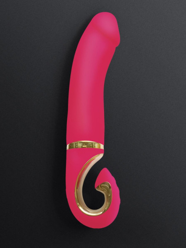 Gvibe Gjay - анатомический вибратор для точки G из уникального материала Bioskin, 15х3,7 см (розовый) - sex-shop.ua