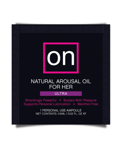 Sensuva ON Arousal Oil for Her Ultra - Пробник найпотужніших збудливих крапель для клітора, 0,5 мл
