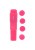Toy Joy Funky Massager - Вібромасажер з насадками, 10х2.5 см (рожевий)