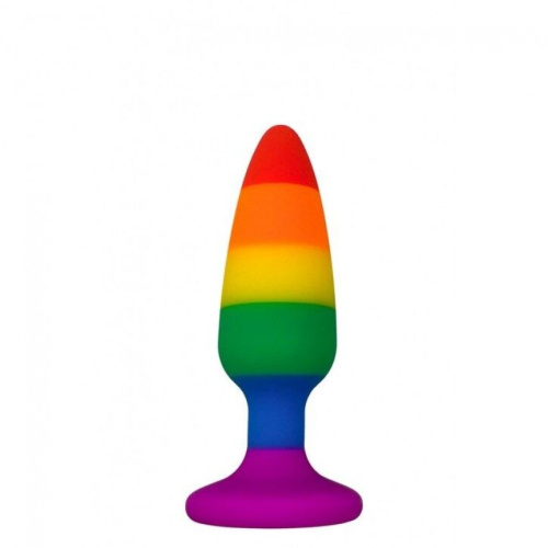 Wooomy Hiperloo Silicone Rainbow Plug S - Анальна пробка, 9х2.4 см - купити в Україні | Секс шоп SEX-SHOP.ua