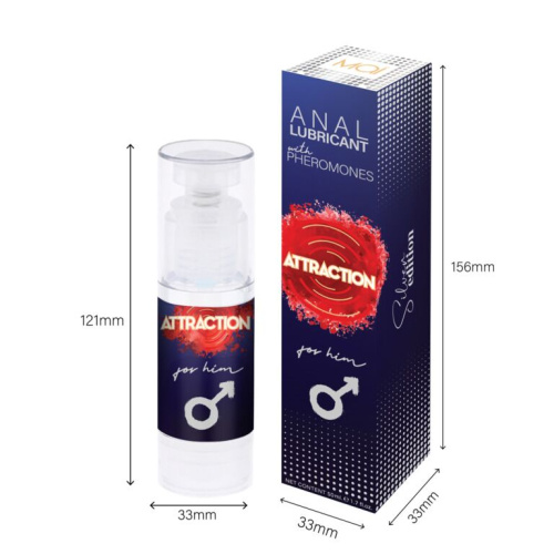 Mai Attraction Anal For Him - Анальний лубрикант для чоловіків на водній основі з феромонами, 50 мл