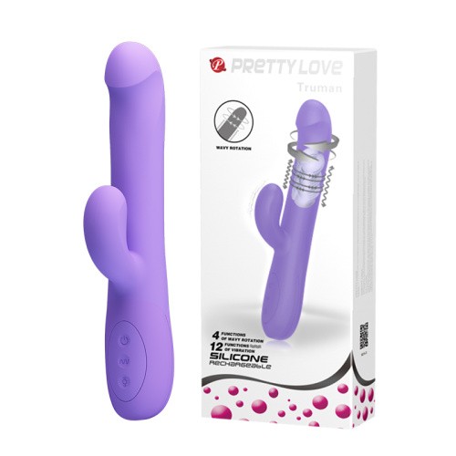 Pretty Love Truman Vibrator - вибратор кролик с функцией вращения, 23.8х3.7 см