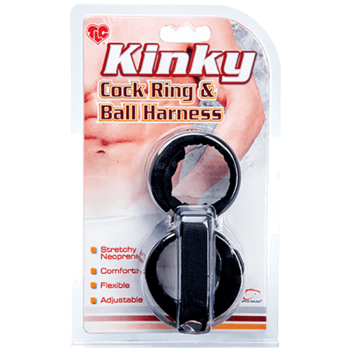 Topco Sales Kinky Cock Ring & Ball Harness - двойное эрекционное кольцо - sex-shop.ua