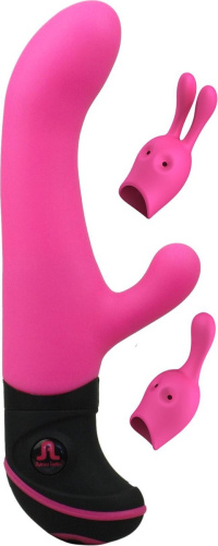 Adrien Lastic Butch Cassidy - Вібратор зі змінними насадками для клітора 21х3.8 см (рожевий)