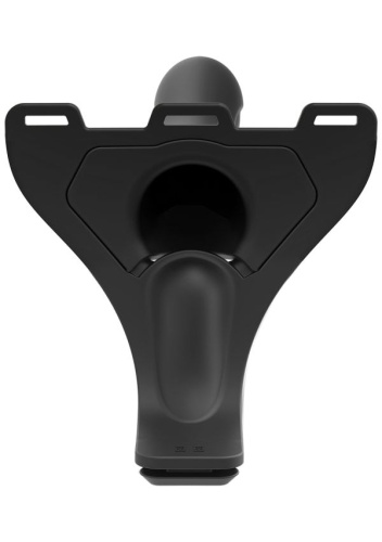 Doc Johnson Body Extensions - Be In Charge - Страпон унісекс з вібрацією, 19х4.5 см (чорний) - купити в Україні | Секс шоп SEX-SHOP.ua