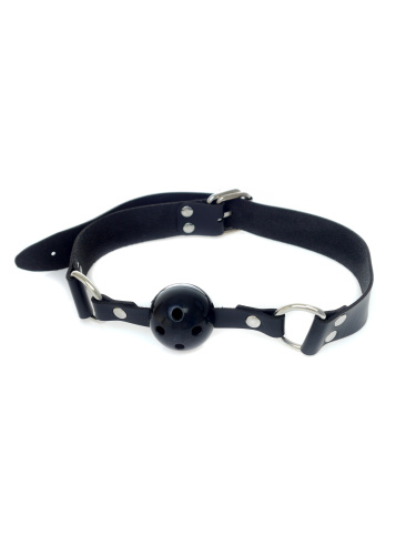 Ball Gag Black - Fetish Boss Series - Кляп з отворами (чорний) - купити в Україні | Секс шоп SEX-SHOP.ua