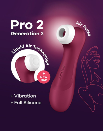 Satisfyer Pro 2 Generation 3 with Liquid Air - Вакуумний кліторальний стимулятор 3 покоління - купити в Україні | Секс шоп SEX-SHOP.ua