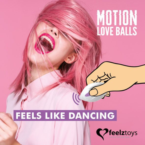 FeelzToys Motion Love Balls Foxy - Вагинальные шарики с жемчужным массажем, 8х3.5 см. - sex-shop.ua