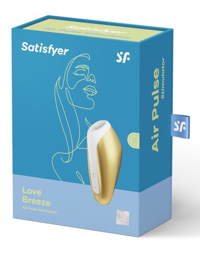 Satisfyer Love Breeze компактный вакуумный стимулятор клитора, 9.8х4 см (желтый)