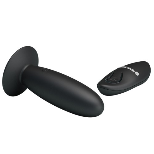 LyBaile Pretty Love Remote Control Vibrating Plug Black - Анальна пробка с вибрацией, 11х3.3 см (черный)