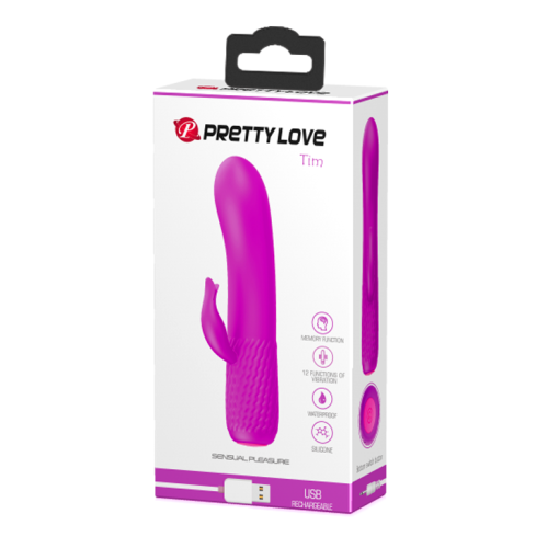 Pretty Love Omar Vibrator Purple - Маленький вибратор-кролик, 15х2.9 см (фиолетовый)