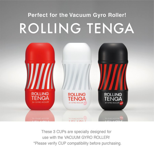 Автоматический мастурбатор Tenga Vacuum Gyro Roller совместим с Tenga Cup, 20,35 см - sex-shop.ua