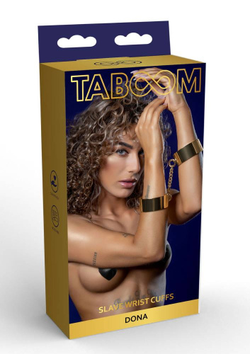 Taboom Slave Wrist Cuffs - Наручники металеві, (золотий)