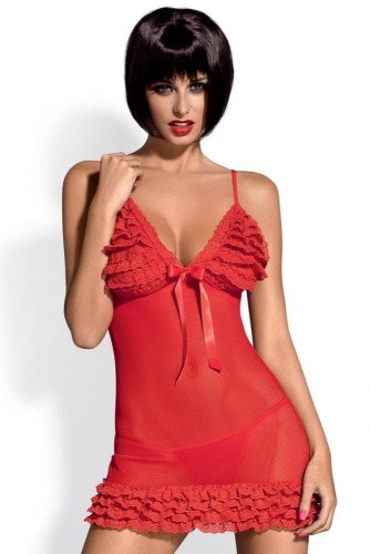 Сексуальный комплект Obsessive Madame chemise  (XXL)