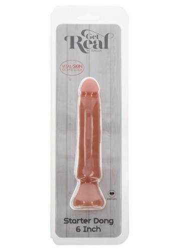Get Real Starter Dong 6 Inch - Фаллоимитатор на присоске,16 см (телесный)