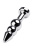 Metal By Toyfa анальная пробка ёлочка с кристаллом цвета турмалин в основании, 11х3 см (чёрный) - sex-shop.ua