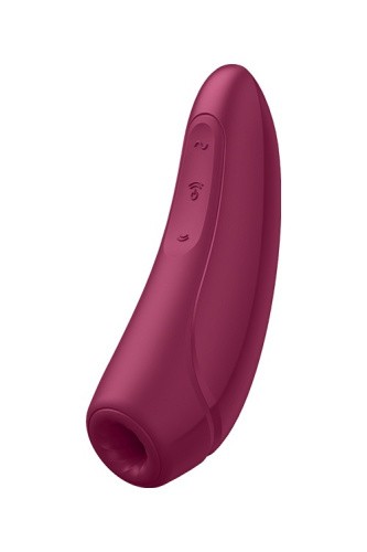 Satisfyer Curvy 1+ Вакуумно-волновой стимулятор с возможностью управления через приложение, 13.5х4.3 см (красный) - sex-shop.ua