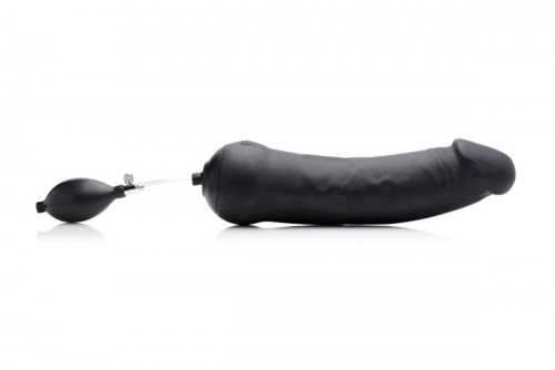 Tom of Finland Toms Inflatable Silicone Dildo - Фаллоимитатор, 33.6х10 см (черный) - sex-shop.ua