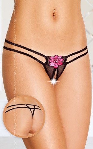 SoftLine - G-String 2413 - Трусики-стринги женские, S/L (чёрные)