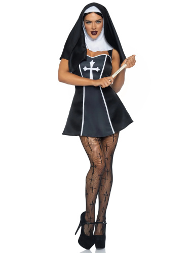 Leg Avenue - Naughty Nun - Сексуальный костюм монашки, S