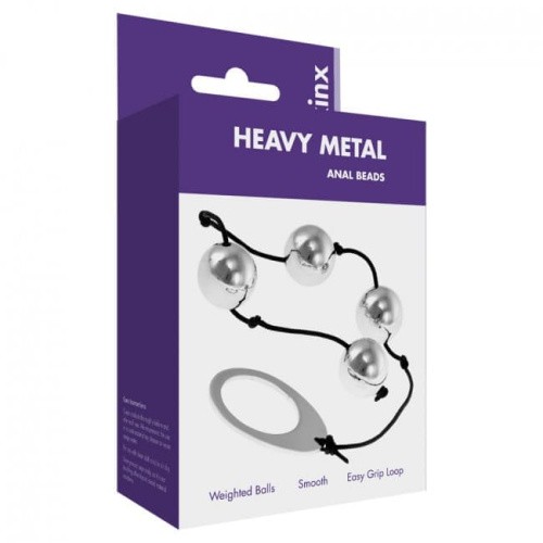 Kinx Heavy Metal Anal Beads Silve - металеве анальне намисто, 22.5х2 см