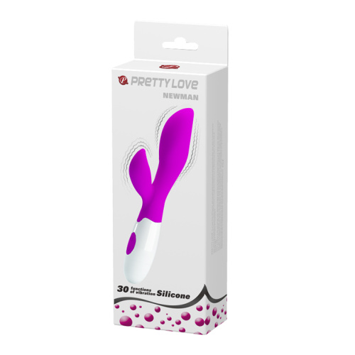 Pretty Love Newman Silicone Vibrator - Стильный силиконовый вибратор-кролик, 20х3.8 см (фиолетовый)