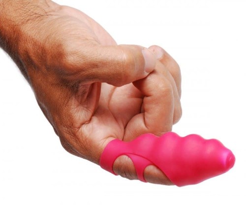 Frisky Finger Bang-her Vibe Pink - Насадка на палець з вібрацією, 8.8х2.5 см