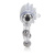 CalExotic Maximus Ring 10 Stroker Beads - двойное виброкольцо, 6.5х2.5 см (прозрачный) - sex-shop.ua