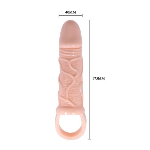 Pretty Love Carson Penis Sleeve Vibration Flesh - Насадка на пенис, 13,5 см (телесный) - sex-shop.ua