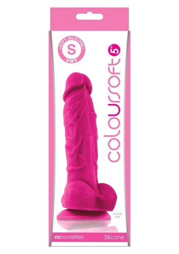 Кольоровий фалоімітатор на присоску Coloursoft Soft Dildo, 13х4 см (блакитний)