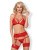 Obsessive 838-SEG-3 set - кружевной комплект с поясом для чулок, L/XL (красный)