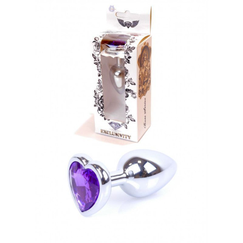 Анальная пробка Jewellery Silver Heart Plug - размер S