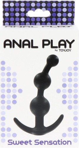 Toy Joy Sweet Sensation - анальная елочка, 13х3 см (черный) - sex-shop.ua