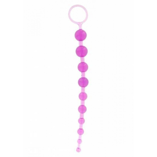 Toy Joy Thai Toy Beads - анальная цепочка на жесткой связке, 25х2.5 см (фиолетовый) - sex-shop.ua
