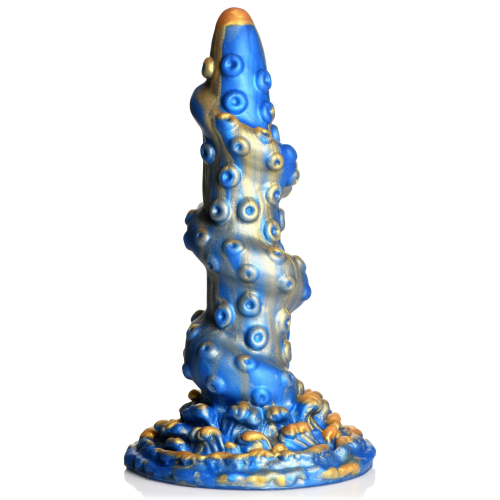 Creature Cocks Lord Kraken Tentacled Silicone Dildo – фантазійний фалоімітатор Кракен, 21.1х5.1 (синій із золотим)