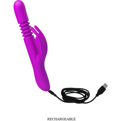 Pretty Love Donahue Vibrator Pink - Вібратор-кролик з поступальним рухом, 26.8х3.4 см (фіолетовий) - купити в Україні | Секс шоп SEX-SHOP.ua