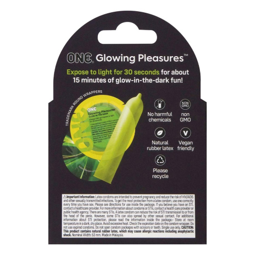 ONE Glowing Pleasures, 3 шт - купити в Україні | Секс шоп SEX-SHOP.ua