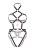 Leg Avenue - Heart ring harness teddy - Портупея-тедді в стилі БДСМ, M (чорний)
