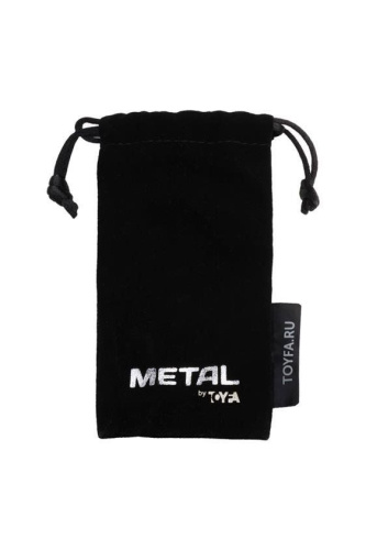 TOYFA Metal - Металлическая анальная пробка с кристаллом, 7.2х2.8 см (фиолетовый)