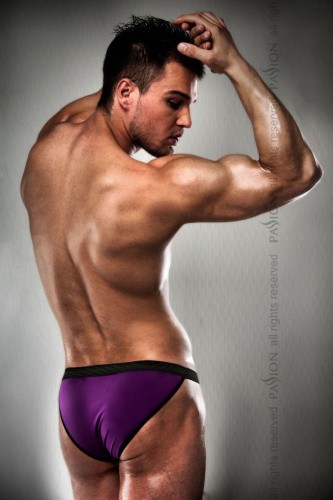 Passion 006 Slip - Мужские трусики слипы, S/M (фиолетовые)