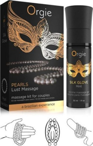 Orgie Pearl Lust Massage набор для интимного массажа гель и бусы, 30 мл - sex-shop.ua