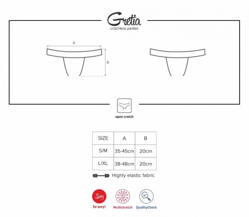 Obsessive Grecia otwarte - сексуальні стрінги з доступом, L/XL (чорний) - купити в Україні | Секс шоп SEX-SHOP.ua