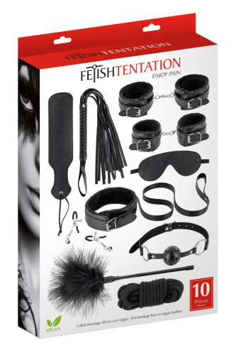 BDSM набір Fetish Tentation Enjoy Pain SM Bondage Box - купити в Україні | Секс шоп SEX-SHOP.ua