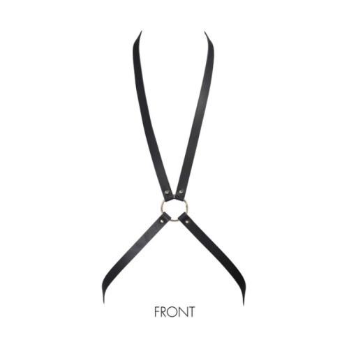 Bijoux Indiscrets MAZE - 8 Harness - Портупея перекрещенная на груди, OS (чёрный) - sex-shop.ua