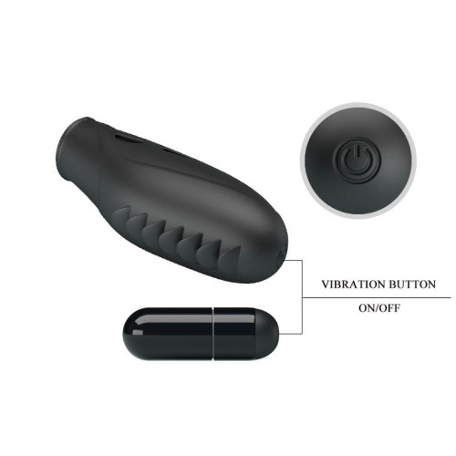 LyBaile Pretty Love Gilo Finger Vibrator Black - Насадка на палец, 7.8х2.8см (чёрный)