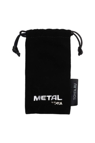 Metal by TOYFA - чёрная металлическая анальная пробка с камнем, 7.2х2.8 см (красный)